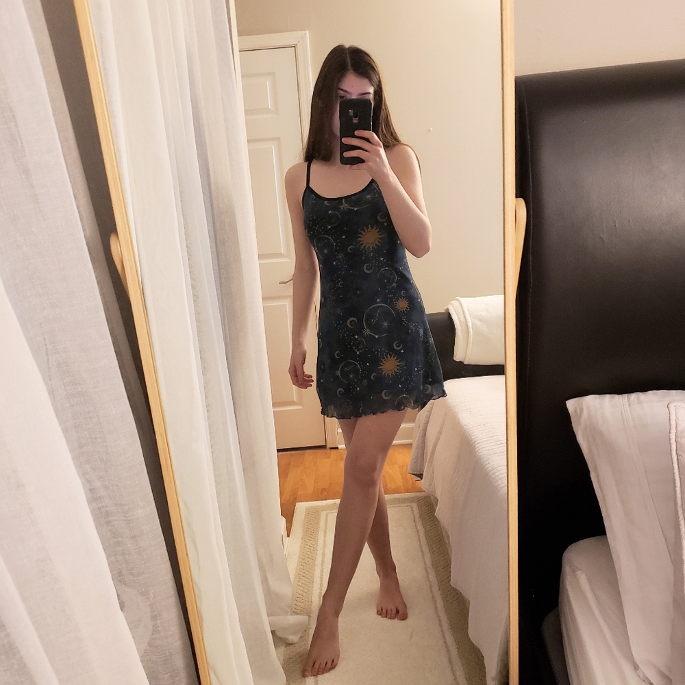 Horoscopez mini mesh zodiac dress